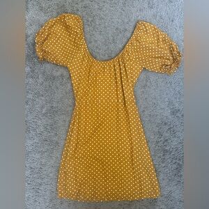 Urban Outfittets Puff Sleeve Polka Dot Sundress